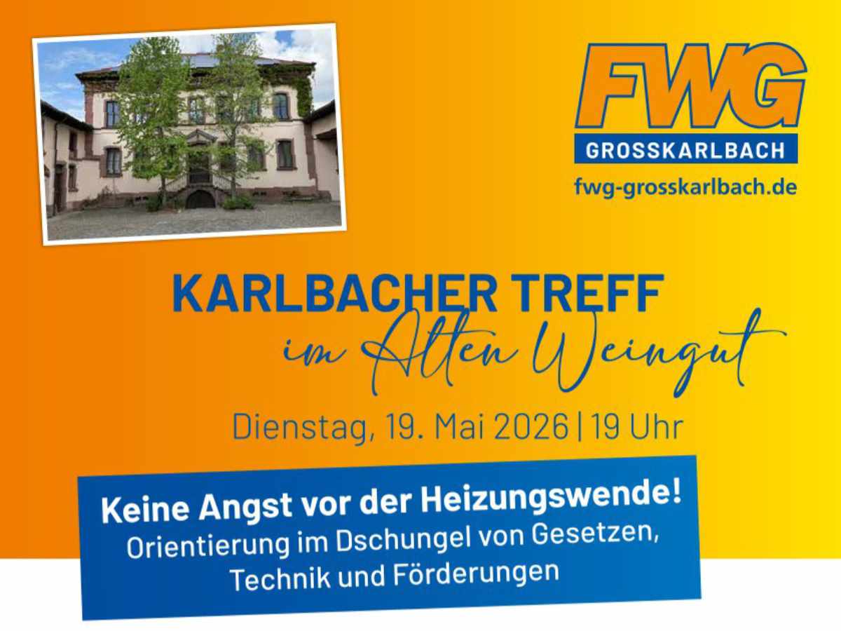 2. Karlbacher Treff am 19.05.2026 - Heizen in Zukunft